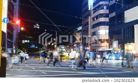 Toricho-suji intersection night view Toricho-suji intersection night view 102302829