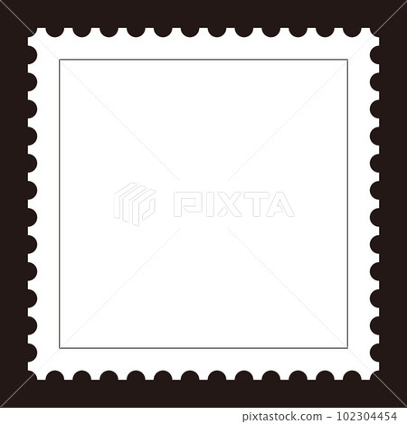 時興的單色郵票方框 102304454