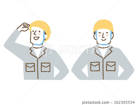 兩個穿工作服的男人_color 102305554