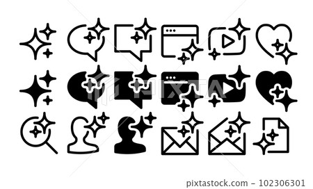 Set of AI icons Set of AI icons 102306301