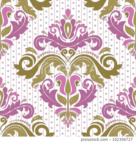 Classic Seamless Vector Fine Pattern With Arabesques Classic Seamless Vector Fine Pattern With Arabesques 102306727