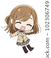 Deformed high school girl (smile) 102306749