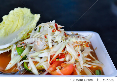 som tam ,spicy salad or Thai food som tam ,spicy salad or Thai food 102306880