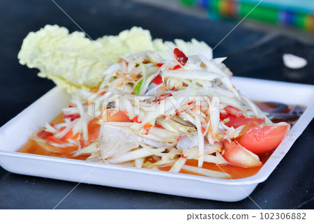 som tam ,spicy salad or Thai food som tam ,spicy salad or Thai food 102306882