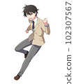 High school boy with a bright pose (wink) 102307567