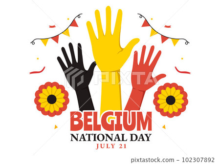 Happy Belgium Independence Day on July 21 Vector Illustration with Waving Flag Background in Flat Cartoon Hand Drawn for Landing Page Templates Happy Belgium Independence Day on July 21 Vector Illustration with Waving Flag Background in Flat Cartoon Hand Drawn for Landing Page Templates 102307892