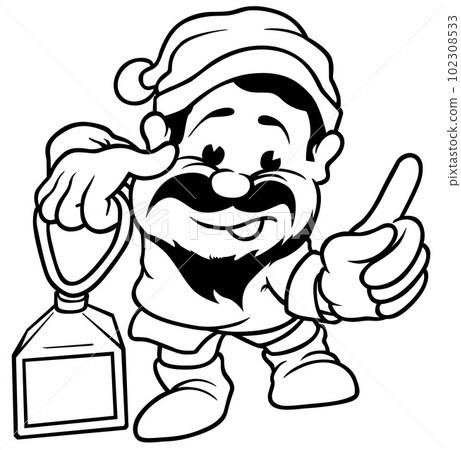 Drawing of a Dwarf with a Lantern Drawing of a Dwarf with a Lantern 102308533
