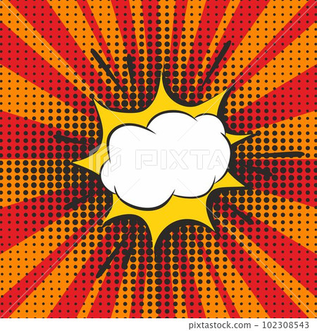 Rays bursting abstract background, vector illustration. Bubble explosion. Red and yellow colors. Rays bursting abstract background, vector illustration. Bubble explosion. Red and yellow colors. 102308543