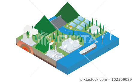 Energy related simple icon set Energy related simple icon set 102309029