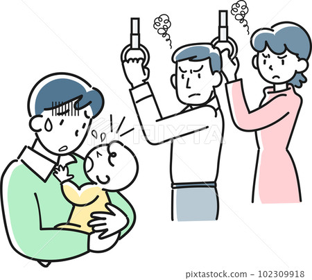 火車上被其他乘客盯著卻不哭的爸爸 火車上被其他乘客盯著卻不哭的爸爸 102309918