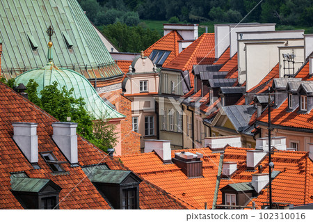 Old Town Houses Rooftops In Warsaw 102310016