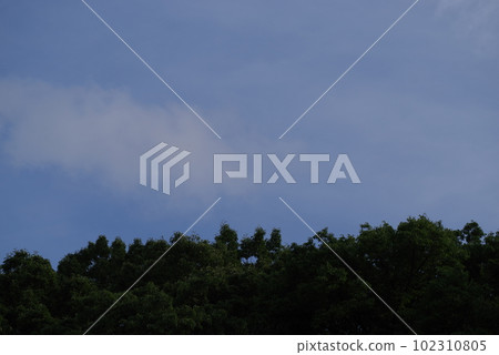 春天的藍天。 102310805