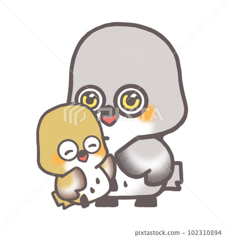 抱著孩子的貓頭鷹 102310894