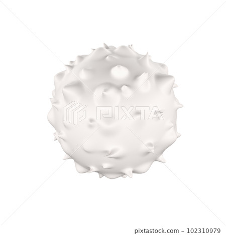 White blood cell 3d realistic icon analysis. Leukocytes medical illustration on white background with clipping path 102310979