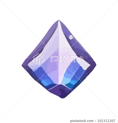 Gem Cartoon jewelry stone for game achievement and currency, icon of colored shiny crystal. Gem Cartoon jewelry stone for game achievement and currency, icon of colored shiny crystal. 102311207
