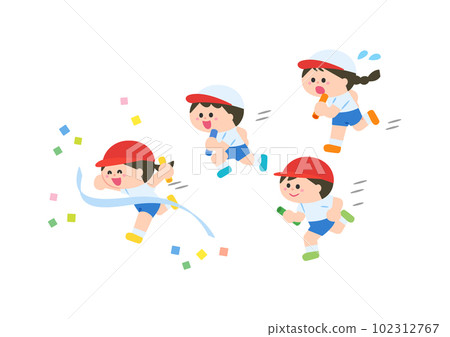 運動會比賽接力進球場景 102312767