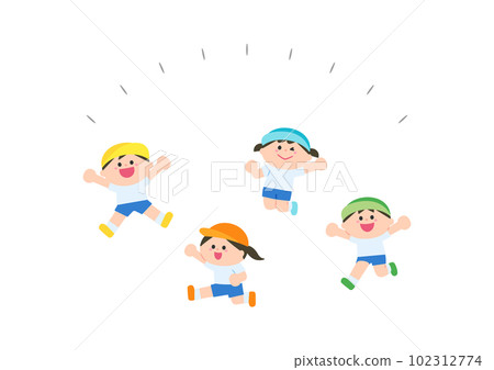 Sports day Children jumping Sports day Children jumping 102312774
