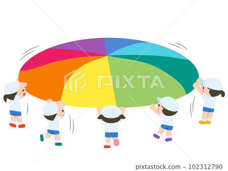 Athletic meet Para-balloon Hold the rim and lift 102312790