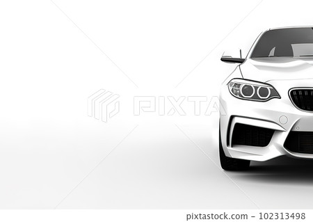 Modern Car Front View, Brandless Design. created with Generative AI Modern Car Front View, Brandless Design. created with Generative AI 102313498