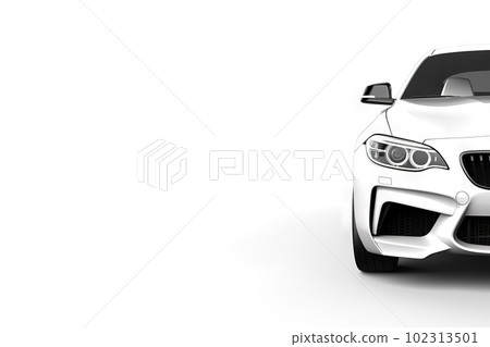 Modern Car Front View, Brandless Design. created with Generative AI Modern Car Front View, Brandless Design. created with Generative AI 102313501