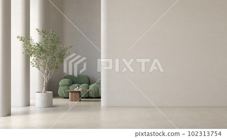 Modern style conceptual interior room 3d illustration 102313754