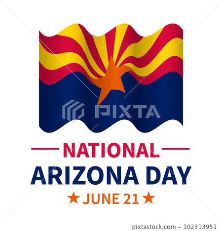 Arizona Day banner. Holiday celebration on June 21. Vector template for typography poster, flyer, postcard, etc 102313951