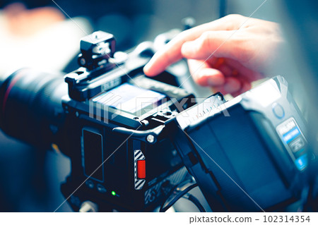 Cinema camera shooting scenery 102314354