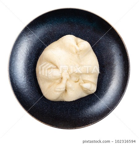 top view of Banh Bao steamed bun cutout on white top view of Banh Bao steamed bun cutout on white 102316594