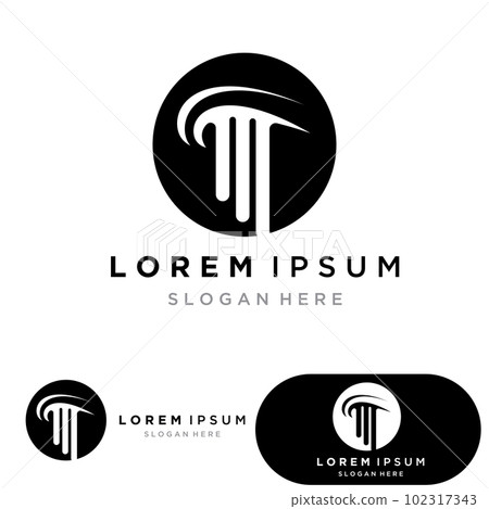 Law Firm Pillar Logo Template-Vector Law Firm Pillar Logo Template-Vector 102317343