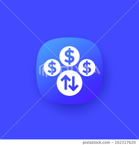 dynamic or surge pricing icon, vector dynamic or surge pricing icon, vector 102317620