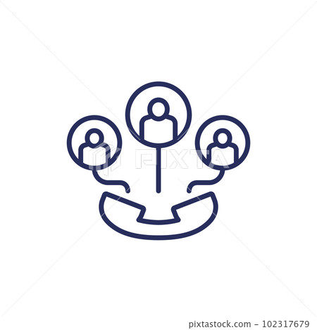group call line icon with people 102317679