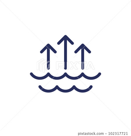 evaporation of water line icon 102317721