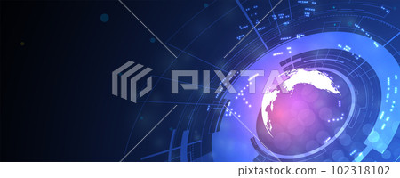 Abstract circuit board futuristic technology processing background 102318102