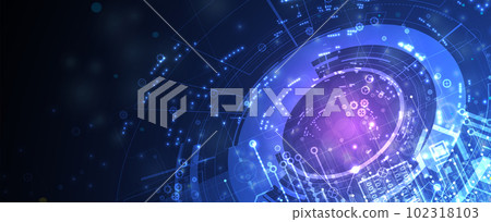 Abstract circuit board futuristic technology processing background 102318103