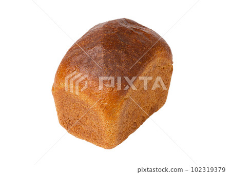 Loaf of bread isolated on white background. Rectangular shape. Loaf of bread isolated on white background. Rectangular shape. 102319379