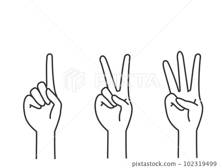 用手指代表數字 1、2、3 用手指代表數字 1、2、3 102319499