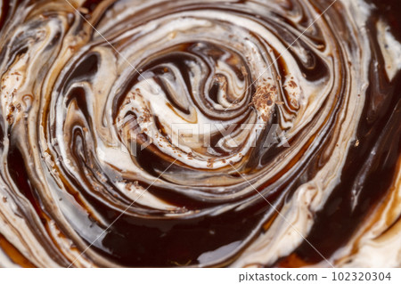 Fresh Yogurt with added chocolate for chocolate flavor Fresh Yogurt with added chocolate for chocolate flavor 102320304