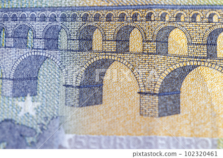 European cash banknotes with a face value of 5 euros European cash banknotes with a face value of 5 euros 102320461