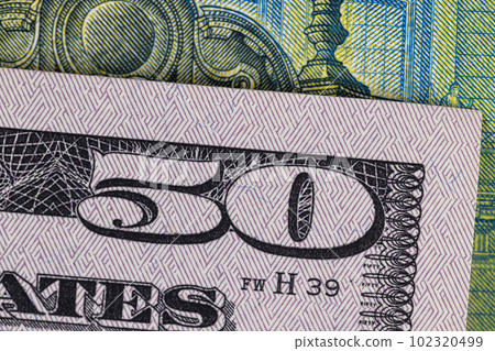 details of the American fifty dollar banknote details of the American fifty dollar banknote 102320499