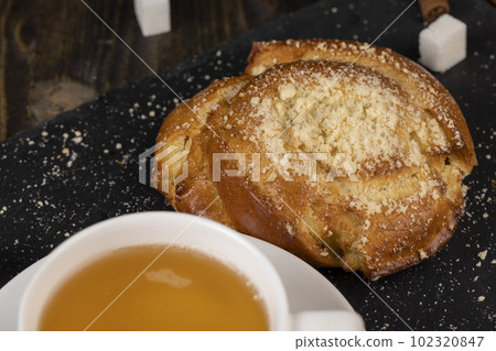 soft fresh bun with coconut filling 102320847