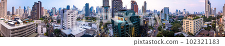 Aerial view of Watthana district in Bangkok, Thailand Aerial view of Watthana district in Bangkok, Thailand 102321183