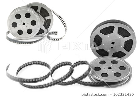 Film strip isolated on white. Collage. Free space for text. 102321450