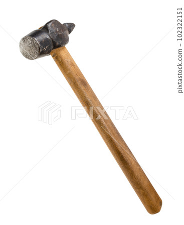 old cross peen hammer with round face isolated old cross peen hammer with round face isolated 102322151