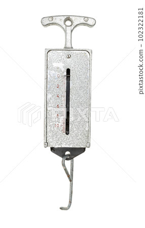 vintage domestic spring scale isolated on white vintage domestic spring scale isolated on white 102322181