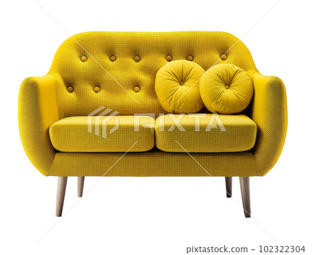 Modern sofa isolated. Illustration AI Generative 102322304