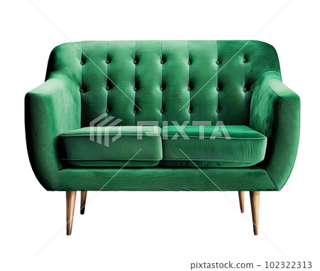 Modern sofa isolated. Illustration AI Generative 102322313