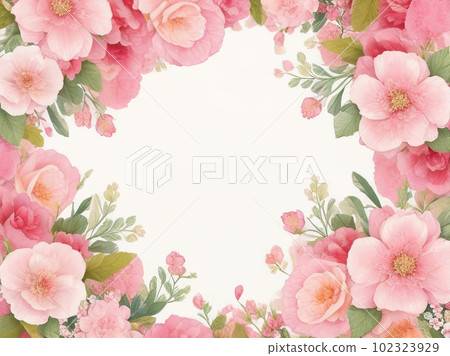 Design for a Mother's Day greeting featuring lovely flowers. Generative AI. 102323929