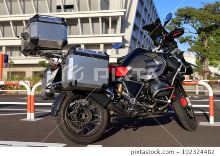 Parked motorcycle Parked motorcycle 102324482