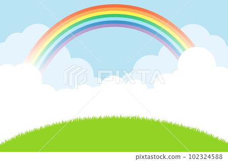 Rainbow and hill Rainbow and hill 102324588