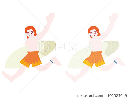A man playing in the sea ① [Pattern ants / pear] ━━▶Search for "isutori_1" for usage examples 102325049